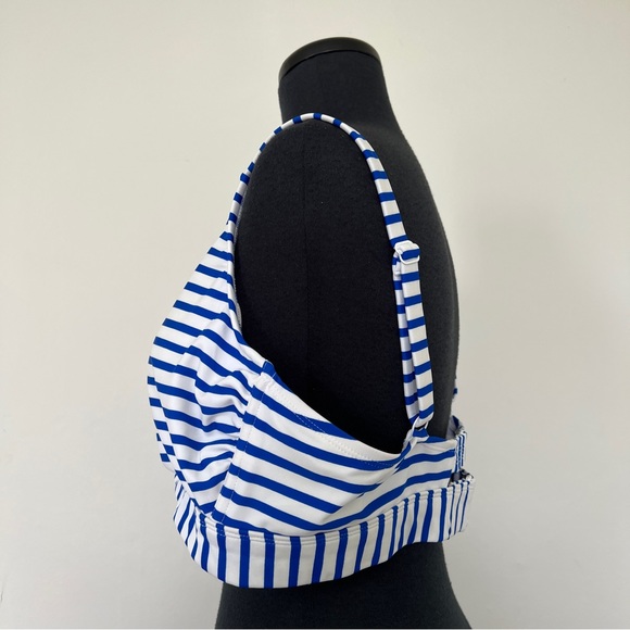 Kona Sol Plus Size Bikini Top Blue Stripe, 20W - Picture 4 of 11